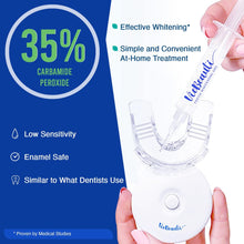 VieBeauti Teeth Whitening Kit - 5X LED Light Tooth Whitener with 35% Carbamide Peroxide, Mouth Trays, Remineralizing Gel and Tray Case - Built-In 10 Minute Timer Restores Your Gleaming White Smile